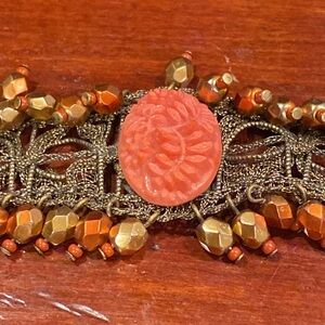 David Aubrey Unique Bracelet. Antique Gold Tone